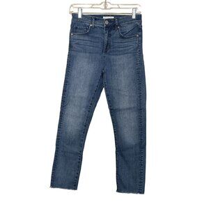 LOFT Women's High Waist Skinny Jeans Raw Hem Size 00 24